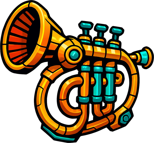 Trompeta evolucionada.
In-Game asset.  2d.  High contrast.  No shadows