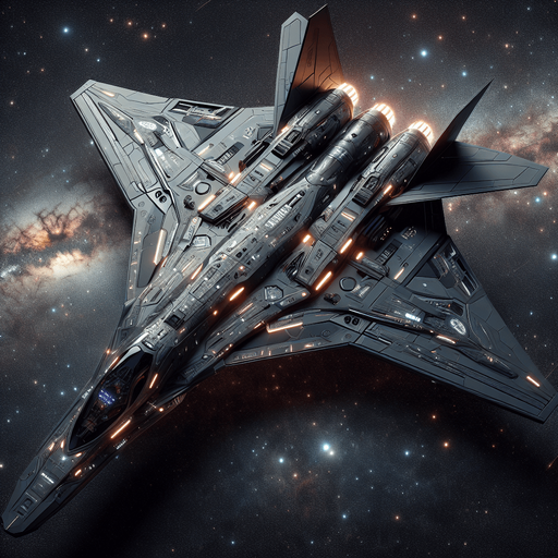 futuristic space fighter.
full front and rear views