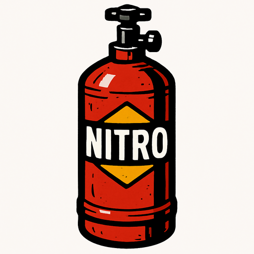 Nitro tüpü.
In-Game asset.  2d.  High contrast.  No shadows