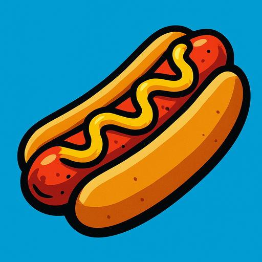 hot dog.
In-Game asset.  High contrast.  No shadows