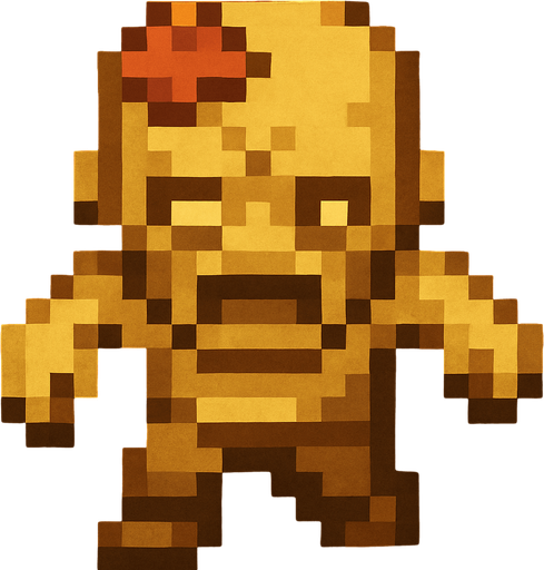 Zombie de oro , pixelart