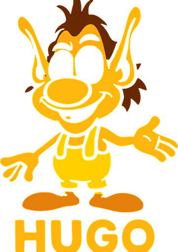 Hugo.
In-Game asset.  2d.  High contrast.  No shadows