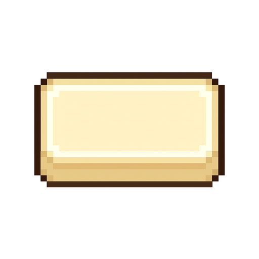 Make a crem color 2d pixel button. Without background.
In-Game asset.  2d.  High contrast.  No shadows
