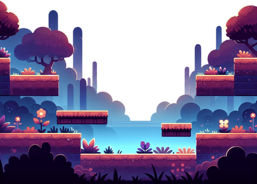 2d platform akşam gökyüzü