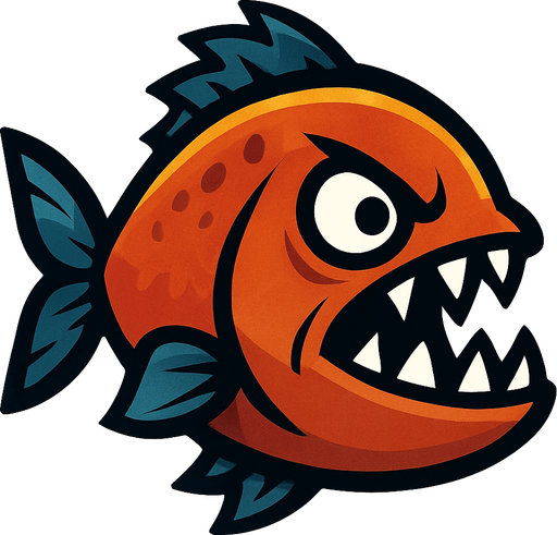 Piraña.
In-Game asset.  2d.  High contrast.  No shadows