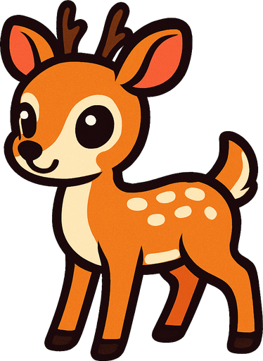 tatlı bir ceylan.
In-Game asset.  2d.  High contrast.  No shadows