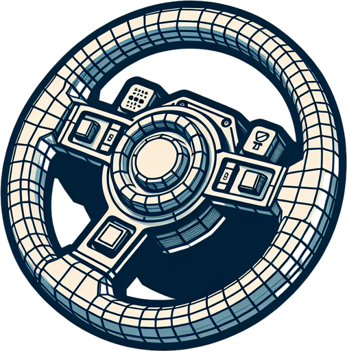 Simple Car Steering Wheel. In-Game asset. 2d. Blank background. Svg