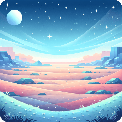 beautiful expansive landscape. starry sky, pastel colours, high definition, alien world.. Single Game Texture. In-Game asset. 2d. Blank background. High contrast. No shadows..
Single Game Texture. In-Game asset. 2d. Blank background. High contrast. No shadows.