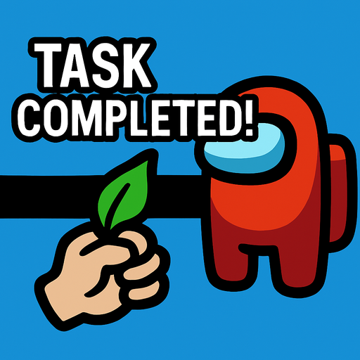 taskCompleted among us.
In-Game asset.  2d.  High contrast.  No shadows