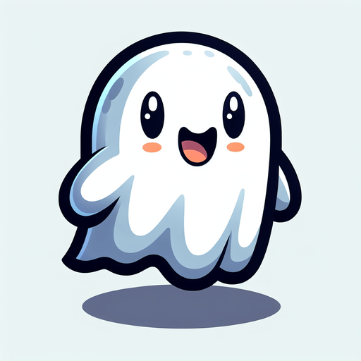 A ghost in cartoon style.
Single Game Texture. In-Game asset. 2d. Blank background. High contrast. No shadows.