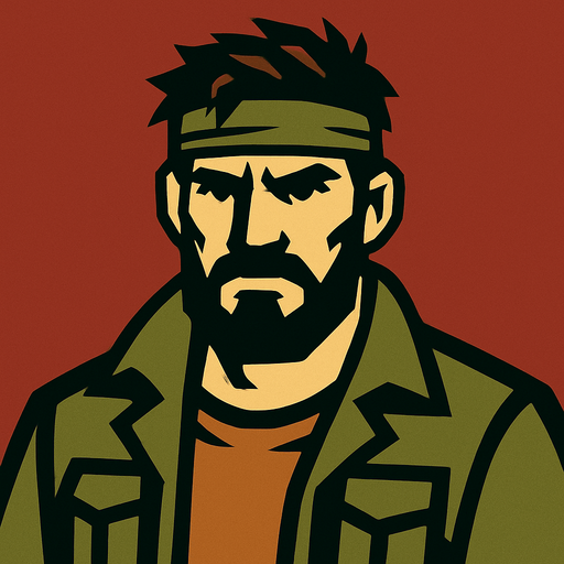 man.
In-Game asset.  2d.  High contrast.  No shadows