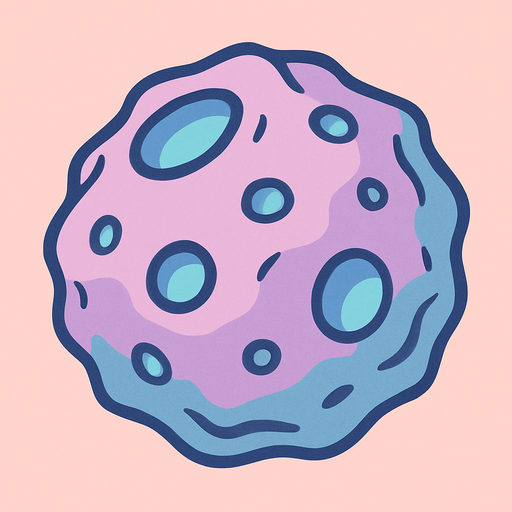 Метеорит без огня пастельные цвета
In-Game asset.  2d.  High contrast.  No shadows