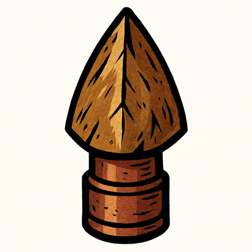 Orta çağ dönemi silah mermisi.
In-Game asset.  2d.  High contrast.  No shadows