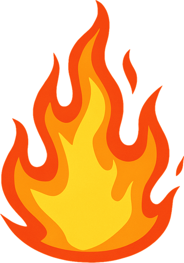 fire.
In-Game asset.  2d.  High contrast.  No shadows