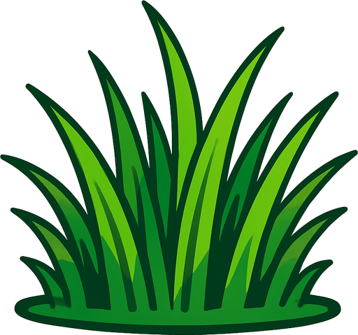 gras.
In-Game asset.  2d.  High contrast.  No shadows