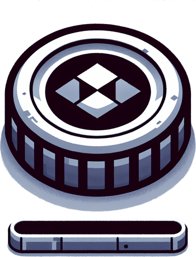 Coin.
Single Game Texture. In-Game asset. 2d. Blank background. High contrast. No shadows.