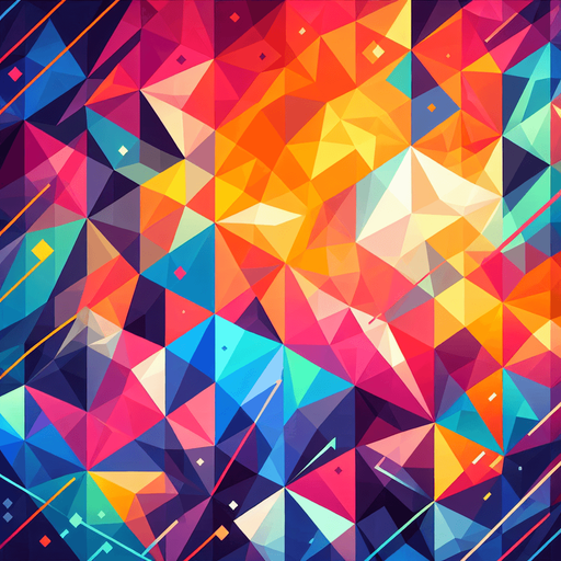 low poly vibrant background.
Single Game Texture.  In-Game asset.  2d.  Blank background.  High contrast.  No shadows