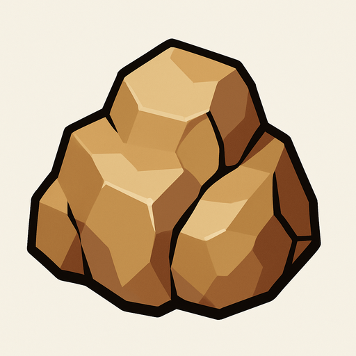Rock.
In-Game asset.  2d.  High contrast.  No shadows