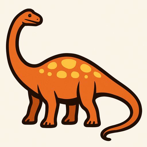 Diplodocus.
In-Game asset.  2d.  High contrast.  No shadows