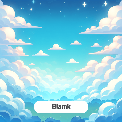 A soft gradient sky transitioning from light blue to white, with subtle fluffy clouds scattered across. The style should be cartoonish and visually appealing.".
Single Game Texture.  In-Game asset.  2d.  Blank background.  High contrast.  No shadows