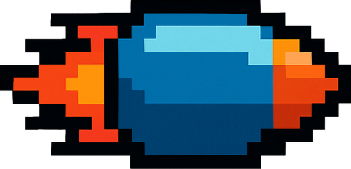 Bana uzay gemisinin mermisini 2d pixel çiz.
In-Game asset.  2d.  High contrast.  No shadows