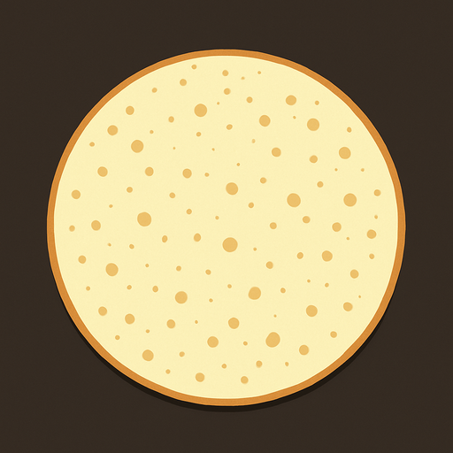 Raw pancake perfect circle 2d 2d 2d topdown view topdown view.
In-Game asset.  2d.  High contrast.  No shadows