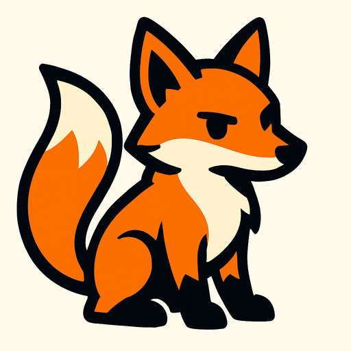 Fox.
In-Game asset.  2d.  High contrast.  No shadows