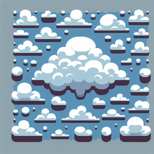 Clouds from overhead. 
Single Game Texture. In-Game asset. 2d. Blank background. High contrast. No shadows.