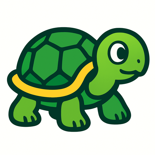 Turtle.
In-Game asset.  2d.  High contrast.  No shadows