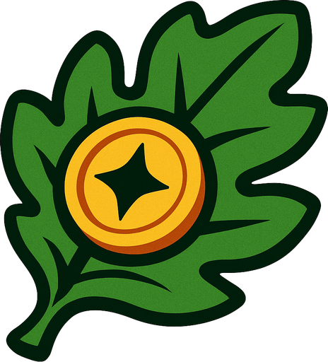 Fortune Leaf.
In-Game asset.  2d.  High contrast.  No shadows