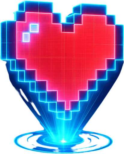 Neon cyberpunk glowing 3D 🩷 hologram projection light futuristic