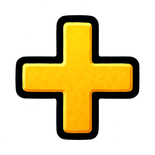 Matematikteki artı sembolü.
In-Game asset.  2d.  High contrast. no shadow