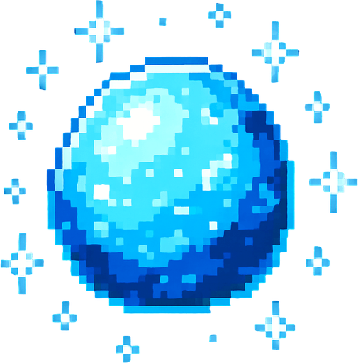 Piedra lunar brillante pixelart.
In-Game asset.  2d.  High contrast.  No shadows