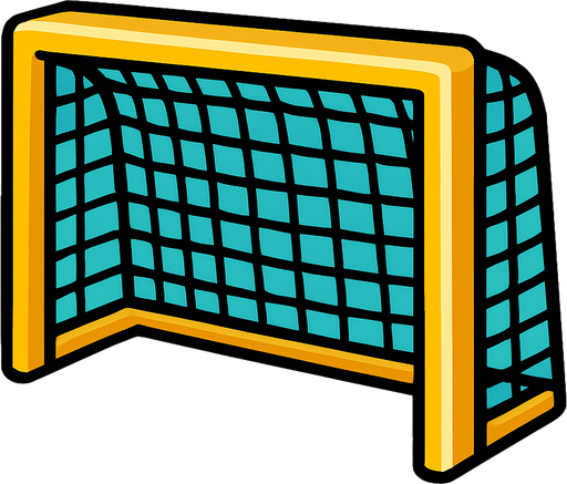 football goal.
In-Game asset.  2d.  High contrast.  No shadows