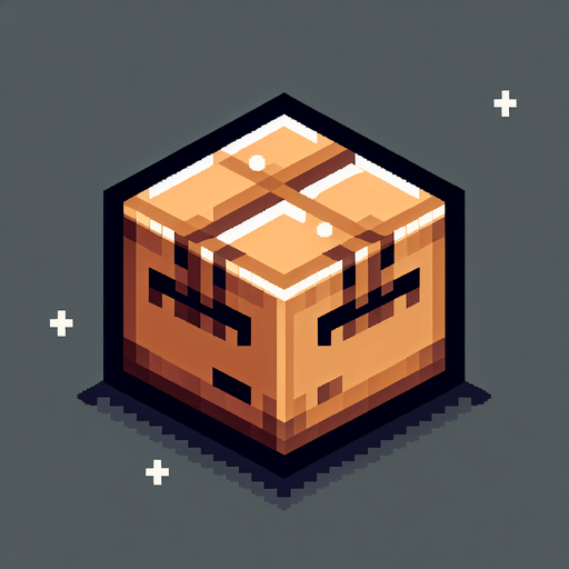 8-bit. cartoon. cardboard box piece. in game asset..
Single Game Texture. In-Game asset. 2d. Blank background. High contrast. No shadows.