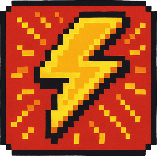 Pixelart power up item.
In-Game asset.  2d.  High contrast.  No shadows