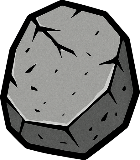 Taş tasarla grey.
In-Game asset.  2d.  High contrast.  No shadows