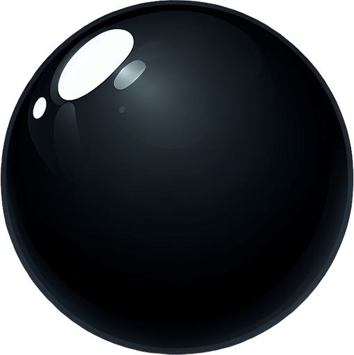 Totally black circular Cartoon bubble on transparent background.
Single Game Texture. In-Game asset. 2d. Blank background. High contrast. No shadows.
