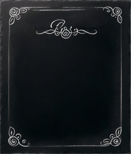 Small Title "ELIXIR" handwritten in chalk. aligned top