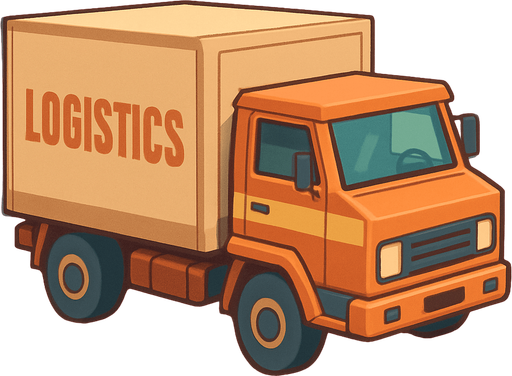 logistical truck.
In-Game asset.  No shadows. retro. retro