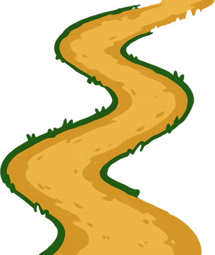 grass road.
In-Game asset.  2d.  High contrast.  No shadows