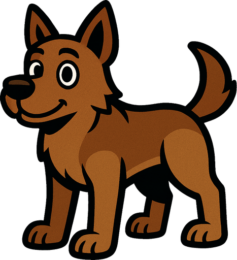 Un perro.
In-Game asset.  High contrast.  No shadows