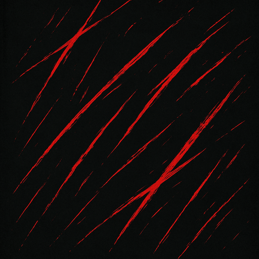 Düz arkaplan ama rengi koyu siyah ve açık kırmızı çizikler sıyrıklar olsun.
In-Game asset.  2d.  High contrast.  No shadows