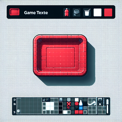 red plastic tray. topdown view.
Single Game Texture. In-Game asset. 2d. Blank background. High contrast. No shadows.