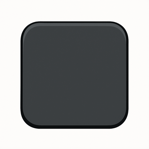 Dark grey square with round corners, flat shaded, hyper casual game.
Single Game Texture. In-Game asset. 2d. Blank background. High contrast. No shadows.