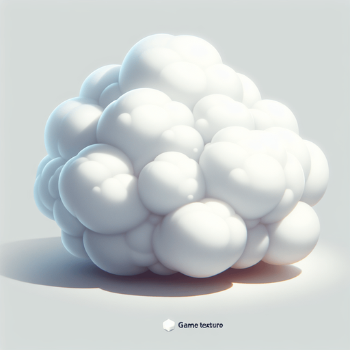 bulut beyaz pofuduk 2d oyun realistic detailles.
Single Game Texture.  In-Game asset.  2d.  Blank background.  High contrast.  No shadows