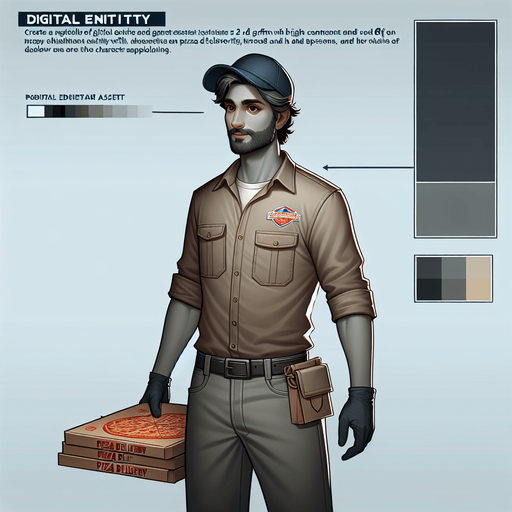 Pizza boy
Single Game Texture. In-Game asset. 2d. Blank background. High contrast. No shadows.