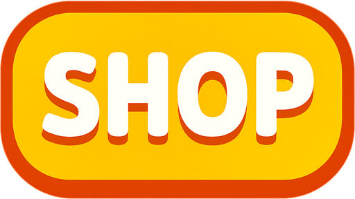 shop button.
In-Game asset.  2d.  High contrast.  No shadows