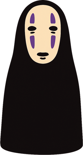 Shadow character from movie "spirited a way". HD colors..
In-Game asset.  2d.  High contrast.  No shadows