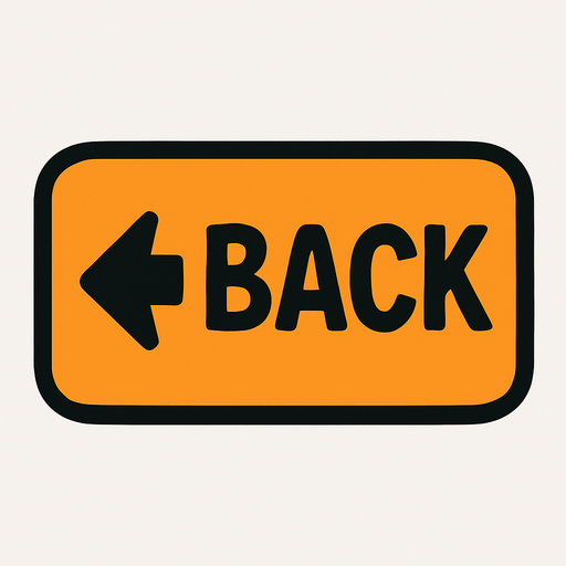 back button.
In-Game asset.  2d.  High contrast.  No shadows